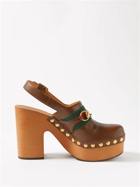 gucci clogs brown|gucci clogs nordstrom.